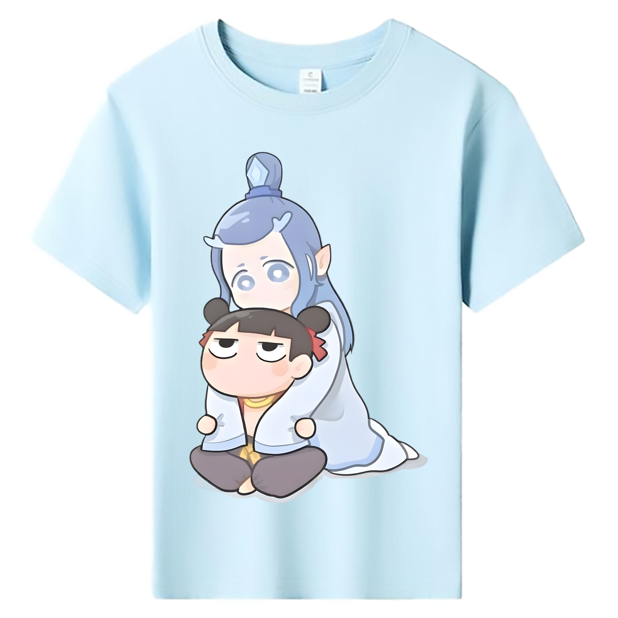 （画像用） Ne Zha 2 ナタ 魔童の大暴れ 綿100％キッズTシャツ（フロントプリント）